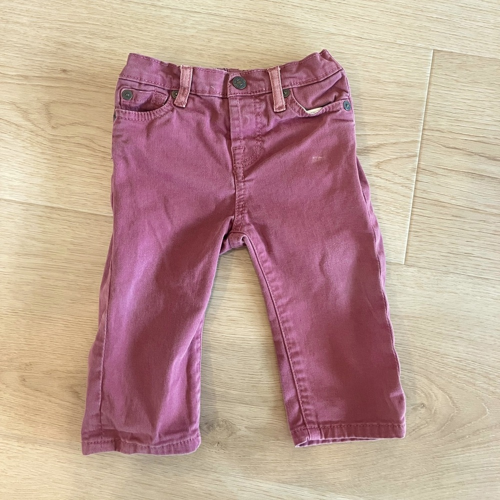 7 For All Mankind Boys Jeans, 6/9 M, Maroon